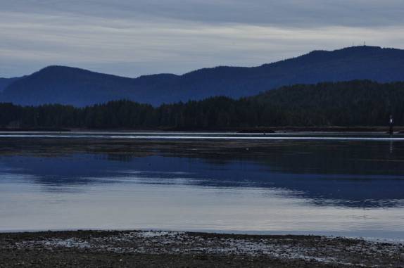 Litoral de Metlakatla, na área de Prince Rupert, na British Columbia, oeste do Canadá